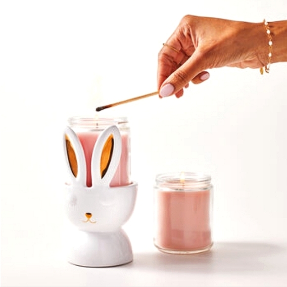 Bath & Body Works Bath & Body Ceramic Easter Bunny Single Wick Candle Holder Poshmark
